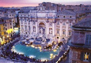 Aerial view - Trevi Fountain